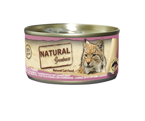 Imagem de NATURAL GREATNESS | Wetfood Cat Tuna Filet & Prawns 70 g
