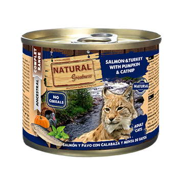 Imagem de NATURAL GREATNESS | Wetfood Cat - Salmon, Turkey, Pumpkin & Mint 200 g