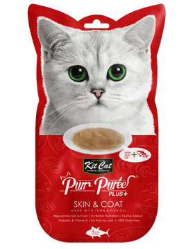 Imagem de KitCat | PurrPuree Plus+ Skin & Coat ( Tuna & Fish Oil ) 4x15g