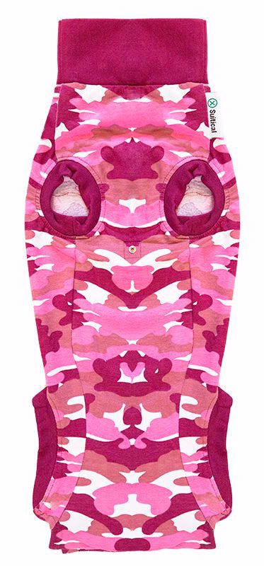 Suitical Dog Recovery Suit - Pink Camo