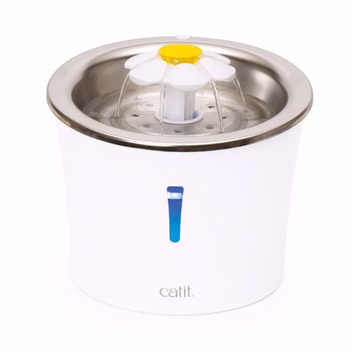 Imagem de CATIT | Bebedouro Fonte de Água Flor com LED de Aço Inoxidável 3 L