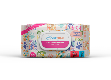 Imagem de VETFIELD | Toalhetes Húmidas Clorexidina para Cão e Gato - 40 un
