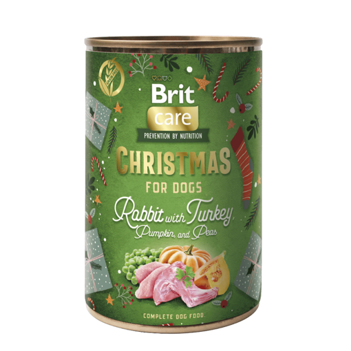 Imagem de Brit Care Dog Christmas | Alimento Húmido para Cão 400 g - Coelho e Peru
