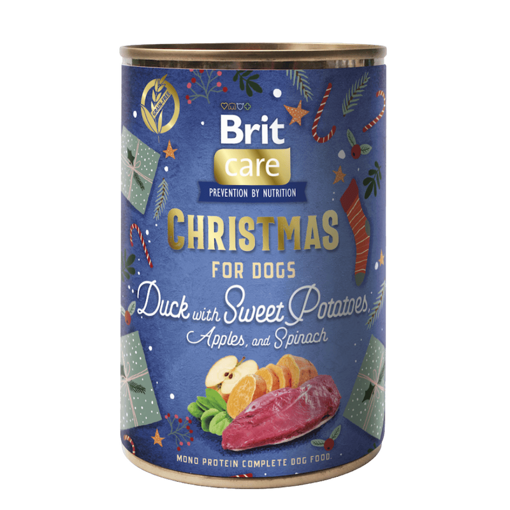 Imagem de Brit Care Dog Christmas | Alimento Húmido para Cão 400 g - Pato e Batata Doce