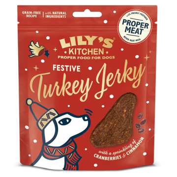 Imagem de Lily's Kitchen Festive Turkey Jerky | Tiras de Carne de Peru para Cão 70 g