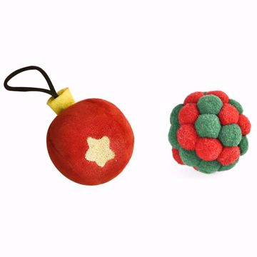 Imagem de FERRIBIELLA | Bolas de Natal de Peluche para Gato